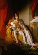 Friedrich von Amerling Emperor Franz I. of Austria wearing the Austrians imperial robes oil painting